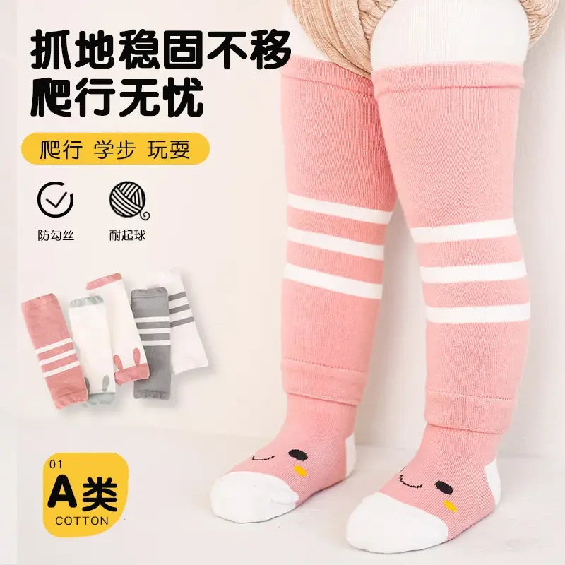 Baby Cotton Knee Socks Striped 0-1Yr Autumn Winter