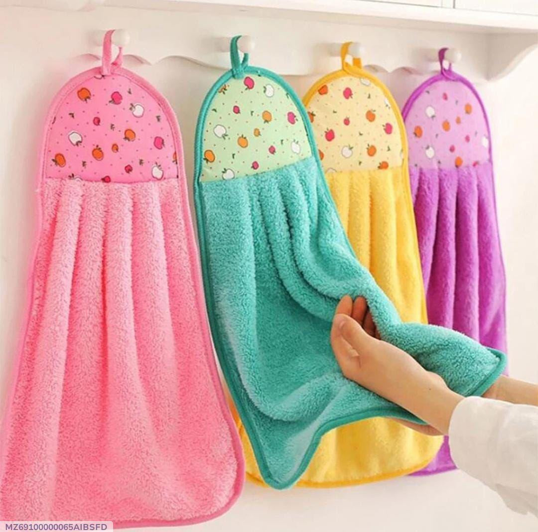 Microfiber Cleaning Towels Fruit Pattern Pink Green Yellow Purple