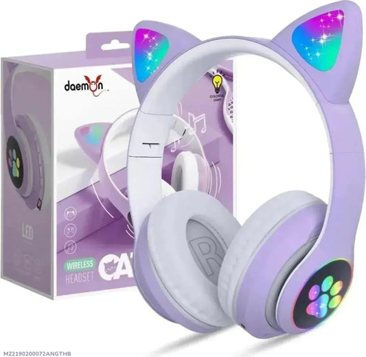 Cat Ear LED Headphones Multicolor ABS for Teens Young Adults