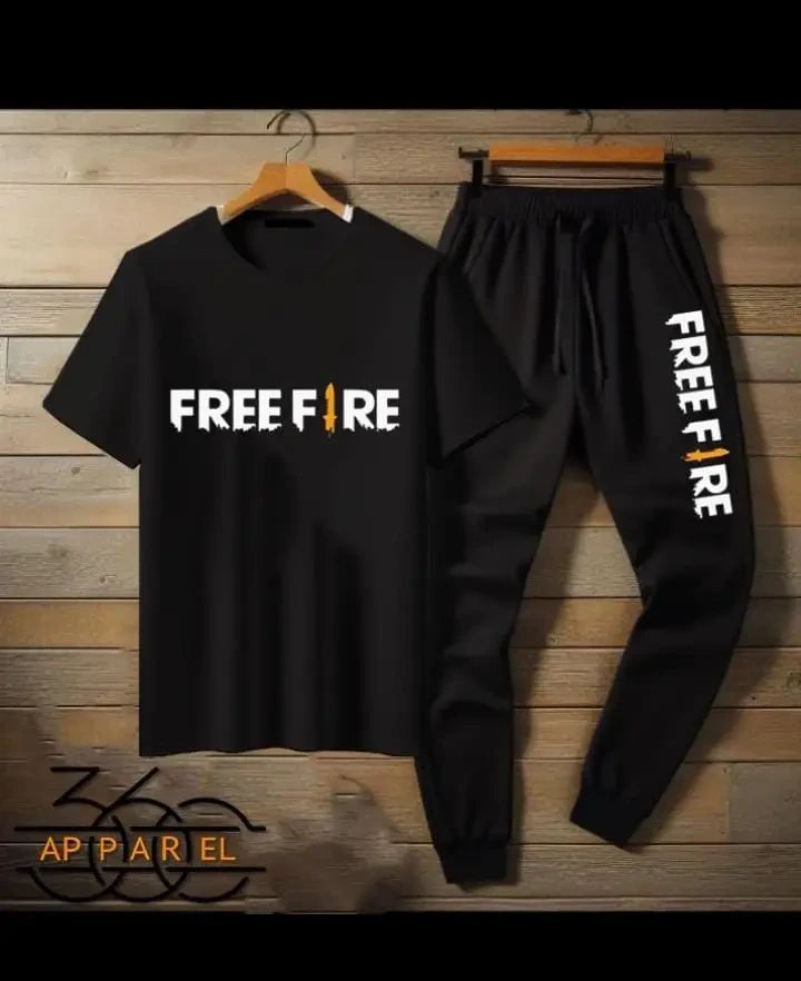 2 Pcs Men's Jersey Printed Track Suit