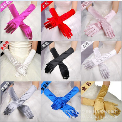 Stylish Stretch Satin Gloves for Weddings Parties Pakistan