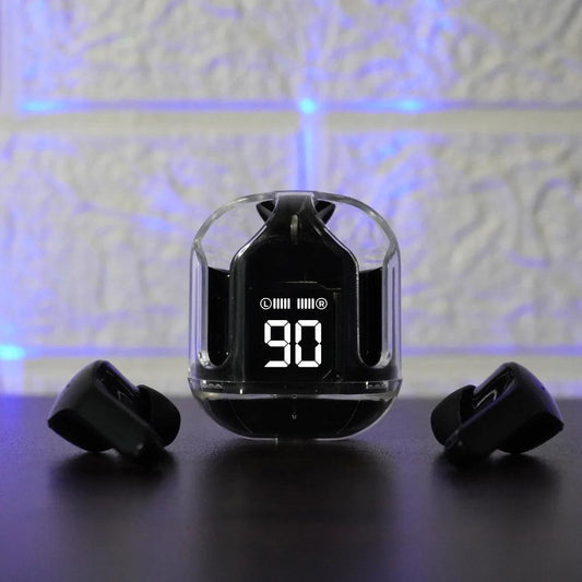 Black Noise-Cancelling Earbuds Air34 with Fast Charge
