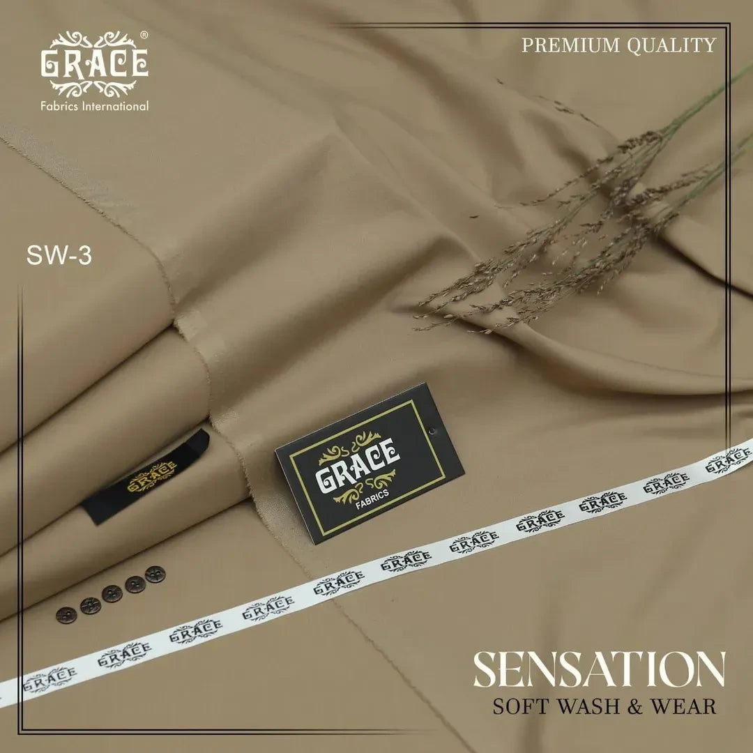 Beige Wash & Wear Men's Suit SW-3