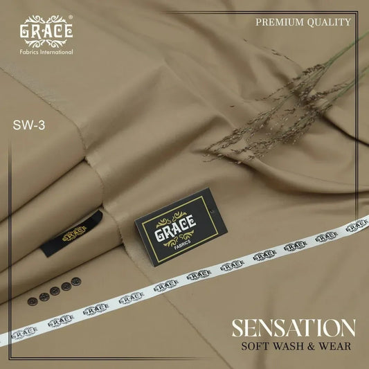 Beige Wash & Wear Men's Suit SW-3
