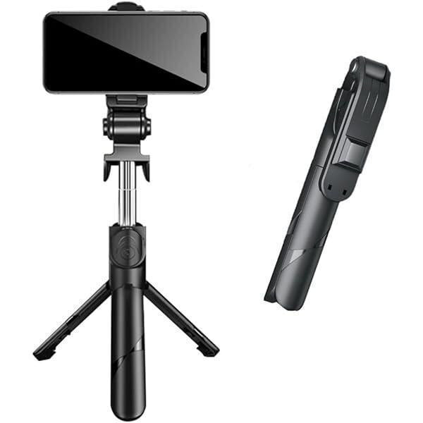 Foldable Selfie Stick Black ABS Stainless Steel 70cm