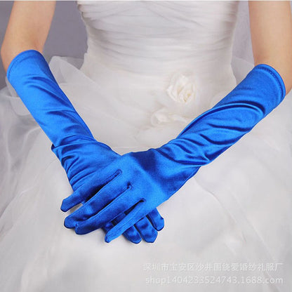 Stylish Stretch Satin Gloves for Weddings Parties Pakistan