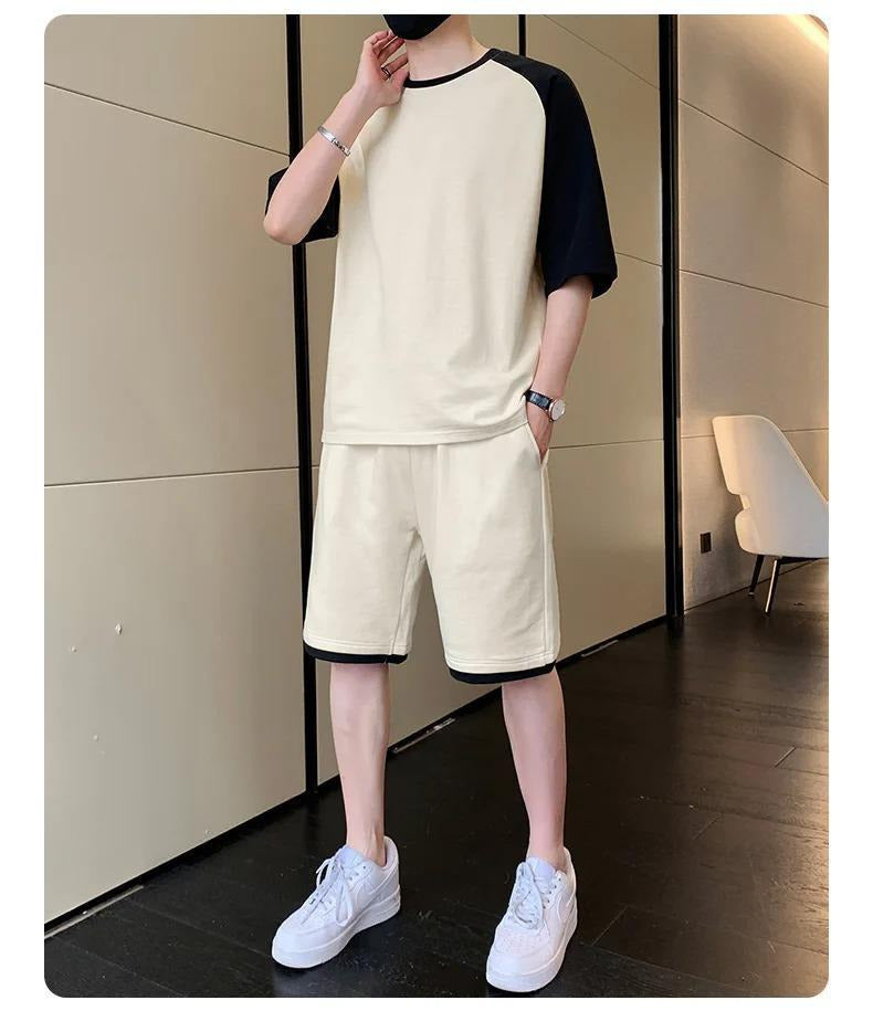 Men Cotton Tracksuit White Black 6 Sizes Pakistan