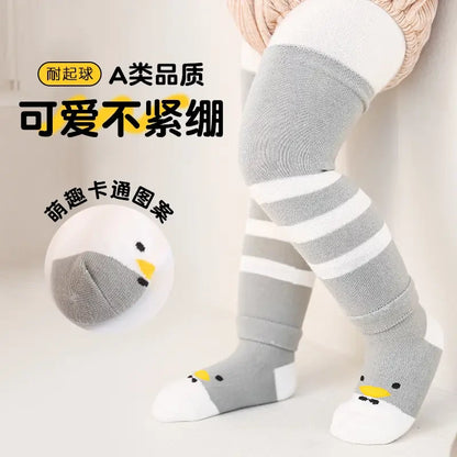 Baby Cotton Knee Socks Striped 0-1Yr Autumn Winter