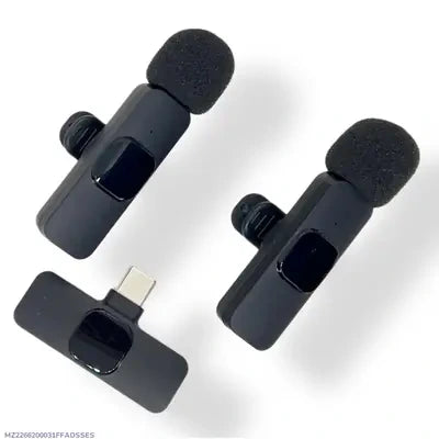 Latest K9 dual Wireless Vlogging Microphone Black Rechargeable
