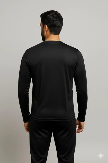 Men Black King Crown Fleece Track Suit 2Pcs