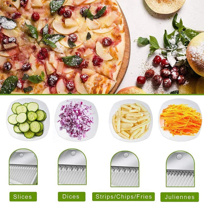 5-in-1 Vegetable Slicer with Transparent Tray