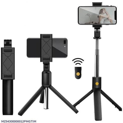 Foldable Selfie Stick Black ABS Stainless Steel 70cm