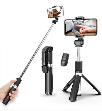 Bluetooth Selfie Stick with LED Light & Remote