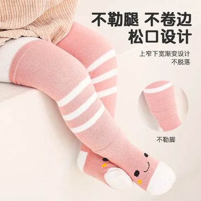 Baby Cotton Knee Socks Striped 0-1Yr Autumn Winter