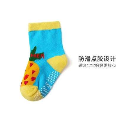 Children's Cotton Anti-Slip Cartoon Socks 12 Colors