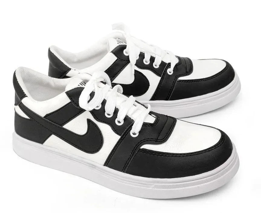 Men Black Rexine Casual Sneakers Size 39-44