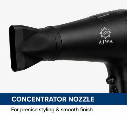 AJWA Professional Hair Dryer 2200W | Powerful Quick-Dry Hair Dryer with Negative Ion Care, Hot & Cold Air & Multi-Gear Settings