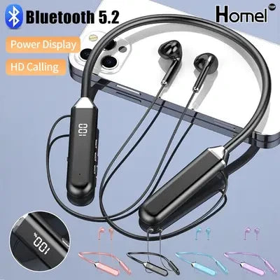 Black Long-Lasting Battery With Fast Charge 1 Wireless Neckband