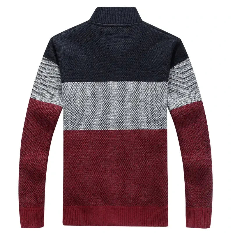 Men's Thick Velvet Zipper Cardigan Autumn Winter Warm Coat