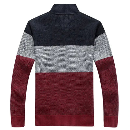 Men's Thick Velvet Zipper Cardigan Autumn Winter Warm Coat