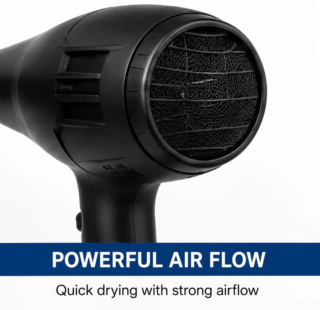 AJWA Professional Hair Dryer 2200W | Powerful Quick-Dry Hair Dryer with Negative Ion Care, Hot & Cold Air & Multi-Gear Settings