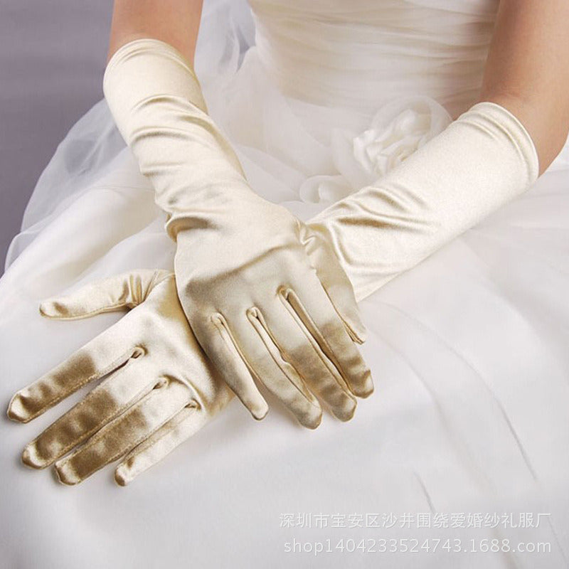Stylish Stretch Satin Gloves for Weddings Parties Pakistan