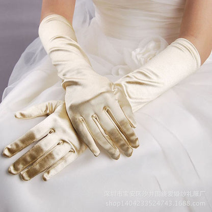Stylish Stretch Satin Gloves for Weddings Parties Pakistan