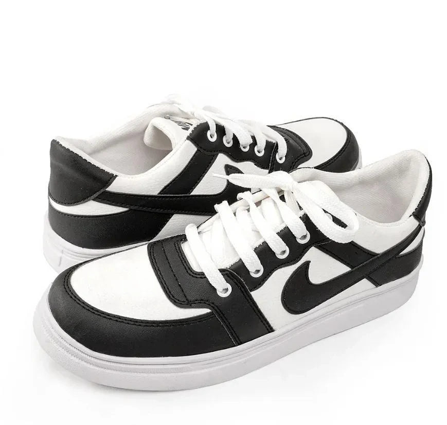 Men Black Rexine Casual Sneakers Size 39-44