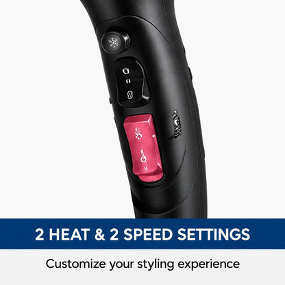 AJWA Professional Hair Dryer 2200W | Powerful Quick-Dry Hair Dryer with Negative Ion Care, Hot & Cold Air & Multi-Gear Settings