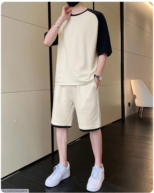 Men Cotton Tracksuit White Black 6 Sizes Pakistan